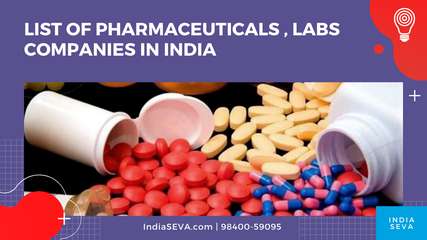 List of Pharmaceuticals, Labs Companies in India