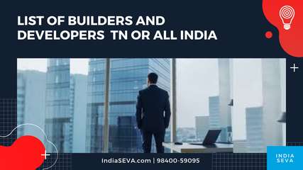 list of Builders and Developers  TN or all India