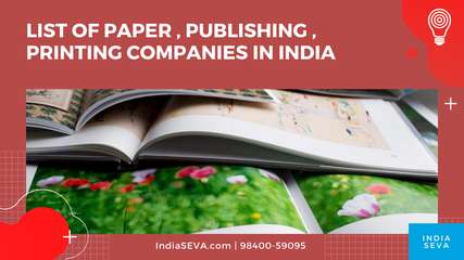 List of Paper, Publishing, Printing Companies in India