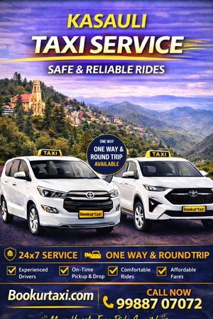 Kasauli Taxi Service | Kasauli Cab Service From ₹9/Km - BookUrTaxi