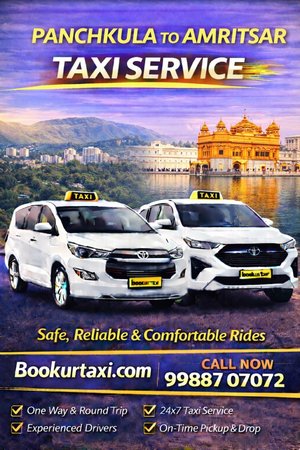 Panchkula to Amritsar Taxi | Booking Start ₹2975 - BookUrTaxi