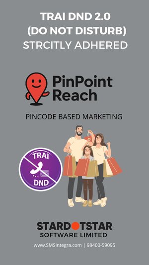 Pincode based Database marketing Via SMS and WhatsApp