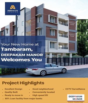 Deepakam Manor  By Deepakam Housing  tambaram Chennai.  Near San Academy School