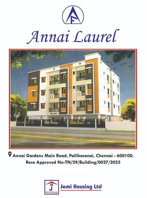 Jemi Annai Laurel  By Jemi Housing Limited Pallikaranai Chennai.  Near Apps Eden Sports Academy