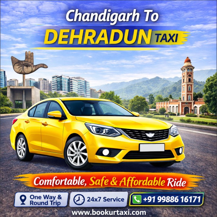 Chandigarh to Dehradun Taxi | Booking Start ₹3400 - BookUrTaxi