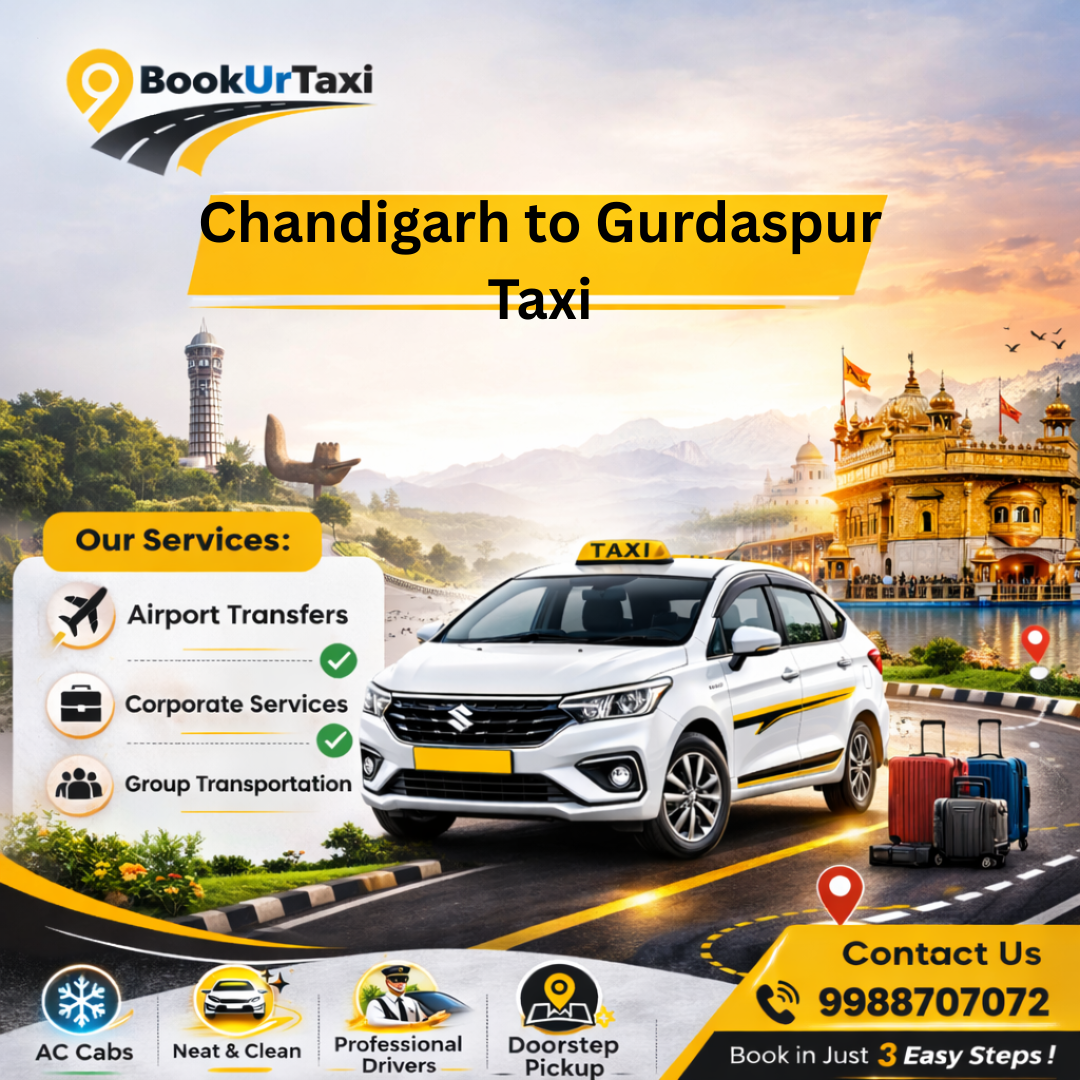 Chandigarh to Gurdaspur Taxi | Booking Start Only INR 2950