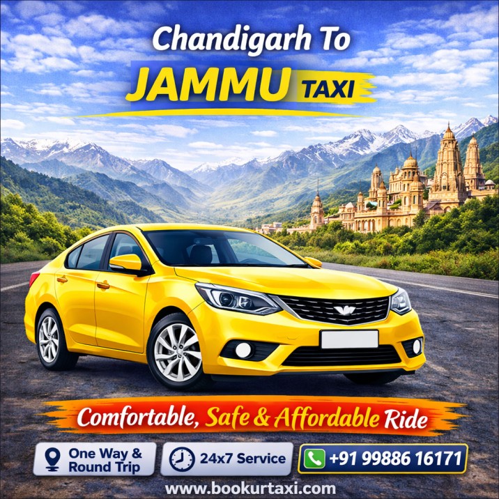 Chandigarh to Jammu Taxi - Bookurtaxi now
