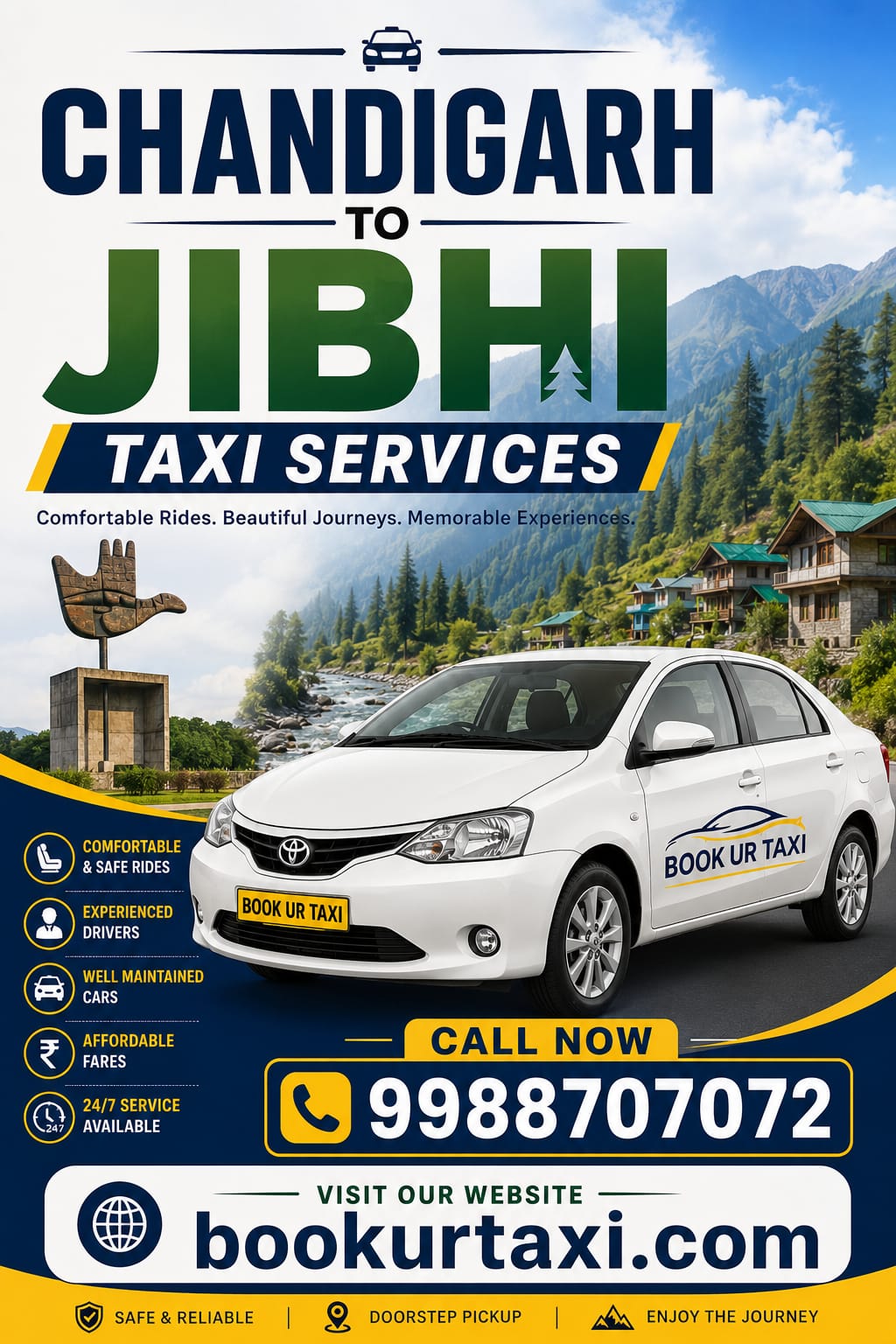 Chandigarh To Jibhi Taxi