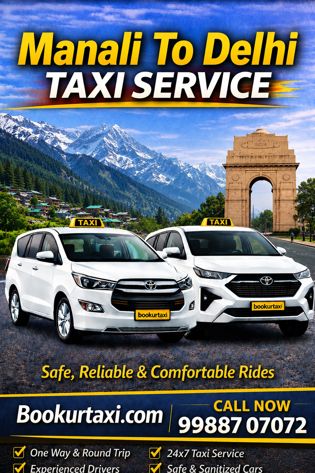 Panchkula to Shimla Booking Start ₹1450 - BookUrTaxii