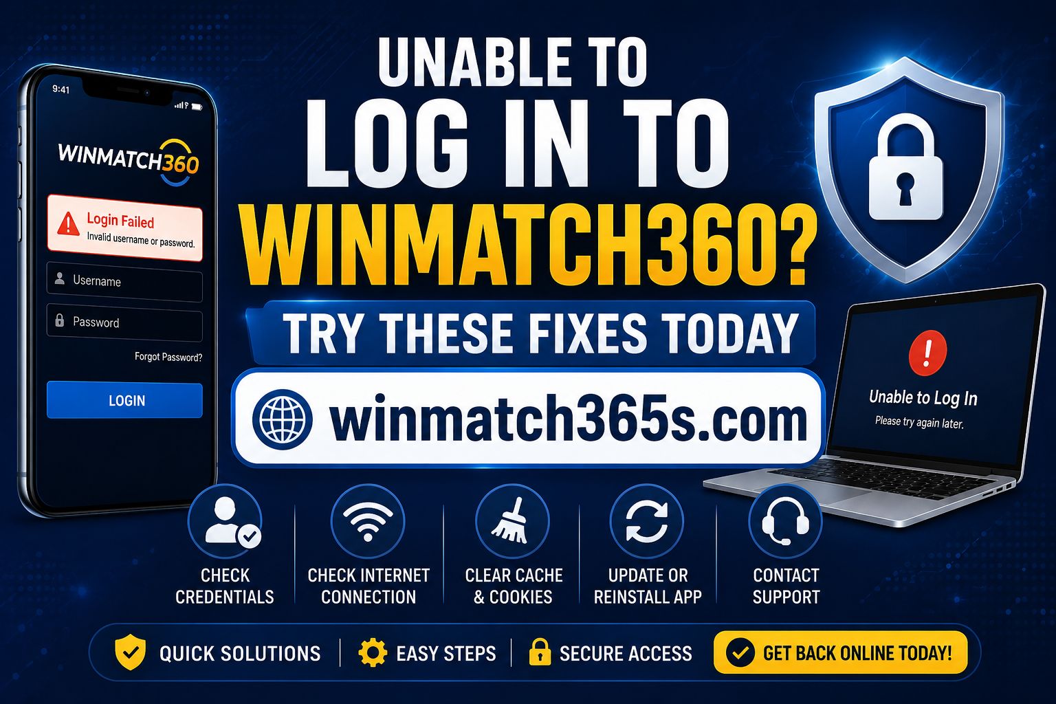 Unable to Log In to Winmatch360? Try These Fixes Today